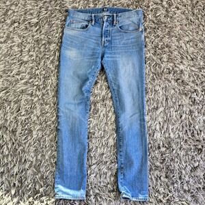 Gap Denim Mens Blue Skinny Jeans Size 29 Medium Wash Button Fly Stretch Classic